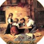 Декоративная тарелка Дети, Четверо играющих детей, Seltmann Vohenstrauss