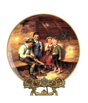 Декоративная тарелка Дети, Новый арбалет, Seltmann Vohenstrauss