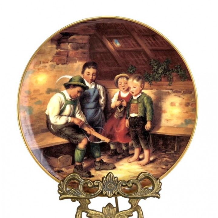 Декоративная тарелка Дети, Новый арбалет, Seltmann Vohenstrauss