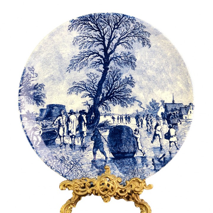  Декоративная тарелка Delft, Делфт, Зима