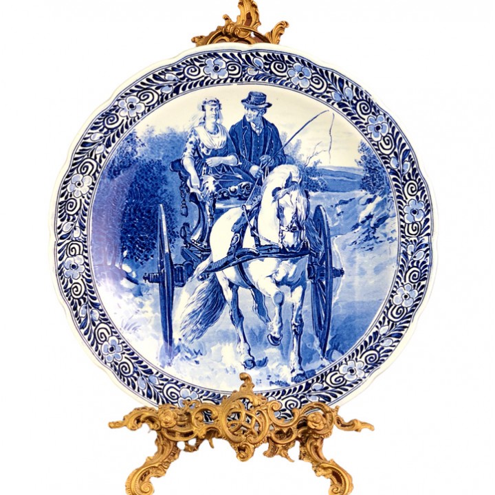 Декоративная тарелка Delft, Делфт, Повозка