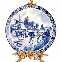  Декоративная тарелка Delft, Делфт, Сани
