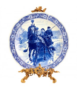 Декоративная тарелка Delft, Делфт, в повозке