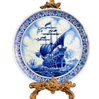 Декоративная тарелка Delft, Корабли