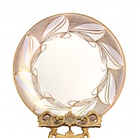 Блюдце Elfenbein, фарфор, потертость на рисунке
