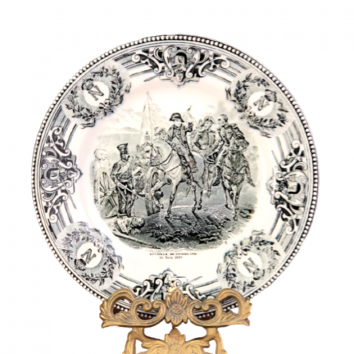 Декоративная тарелка Наполеон I на поле боя под Фридландом