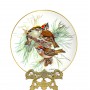 Декоративная тарелка Воробьи, Европейская певчая птица Tirschenreuth. Германия