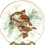 Декоративная тарелка Воробьи, Европейская певчая птица Tirschenreuth. Германия