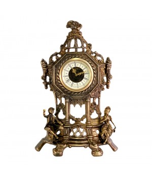 Часы бронзовые, половинки Кавалер, Дама