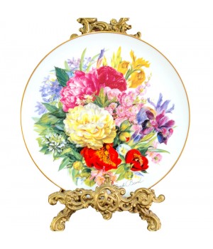 Декоративная тарелка Цветы, Grande Finale 1995, Ursula Band, Hutschenreuther