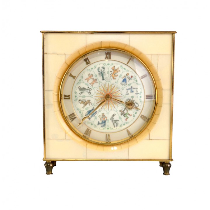 Настольные, старинные часы Гороскоп Junghans